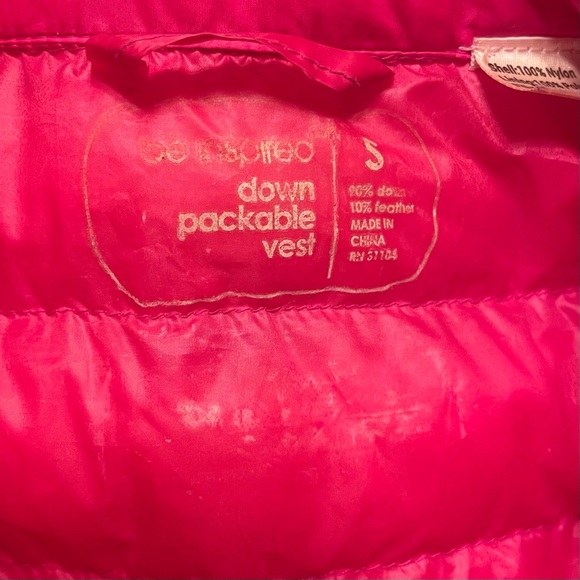 💘 BE INSPIRED • Pink Lightweight Packable Down Puffer Vest • Size Small - Picture 8 of 8
